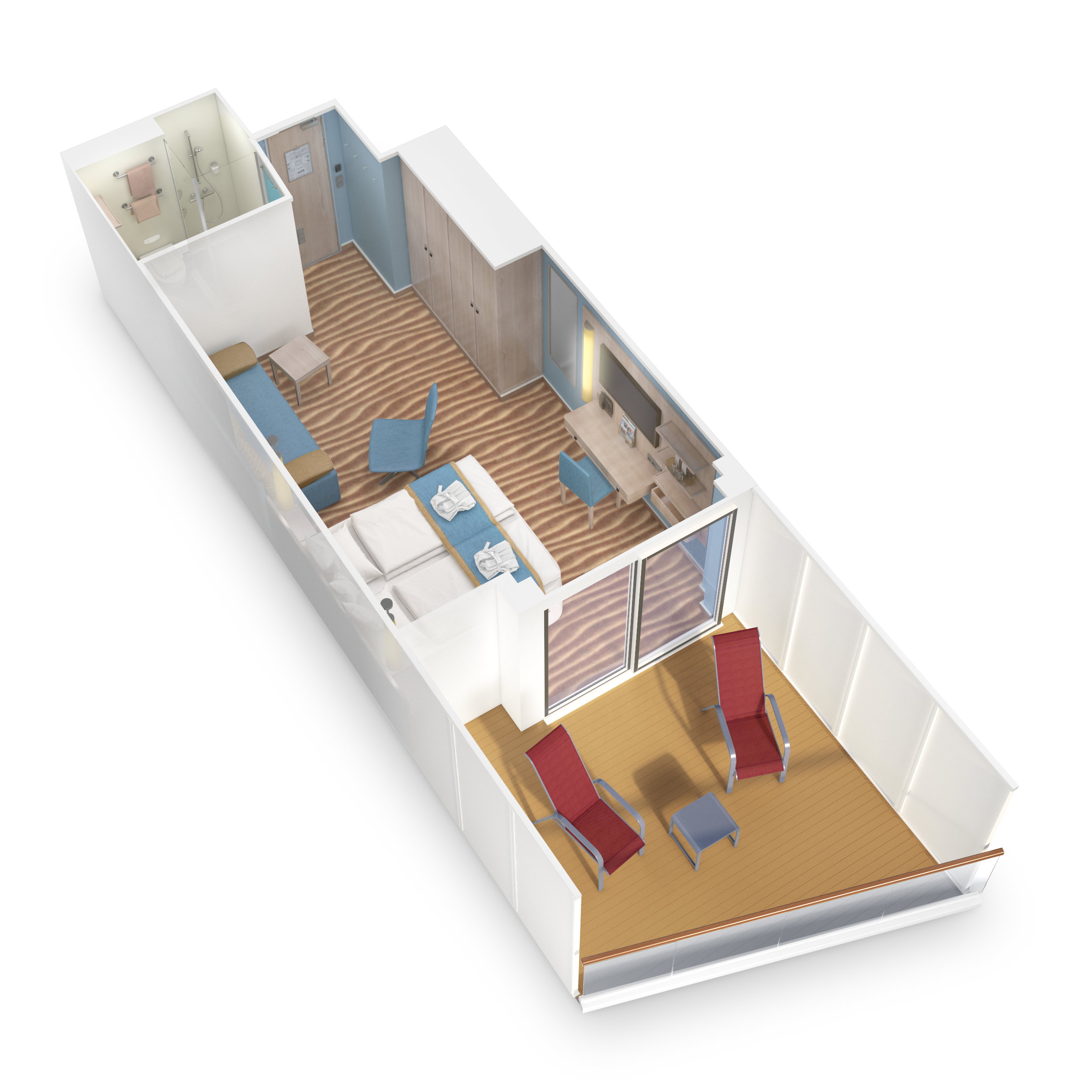 Garantie Verandakabine Deluxe mit Lounge