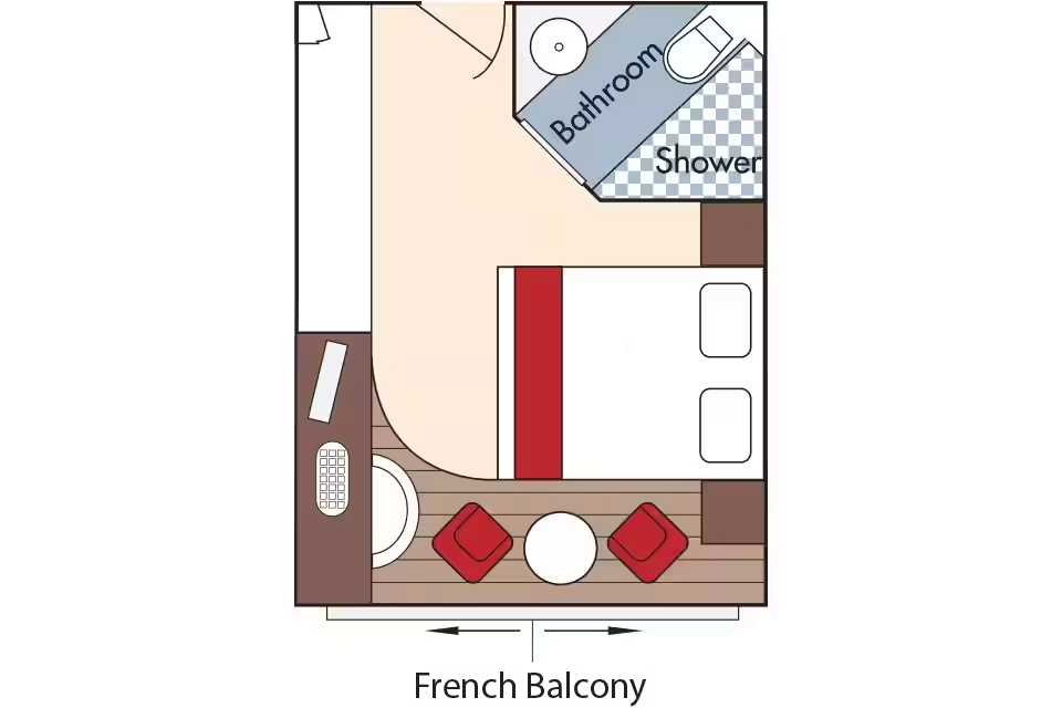 Cabine avec balcon à la française