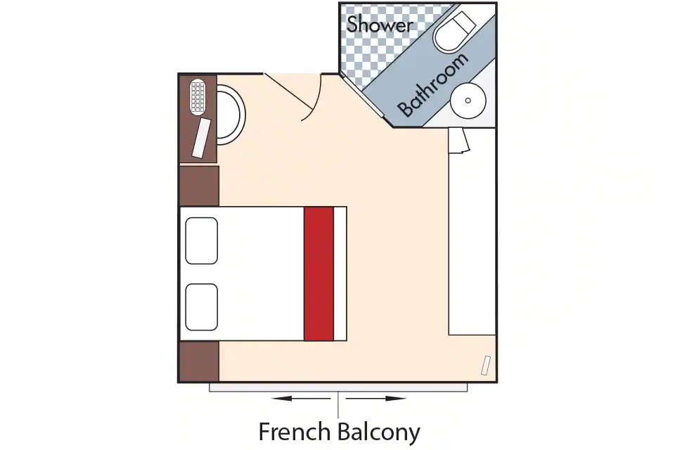 Cabine avec balcon à la française