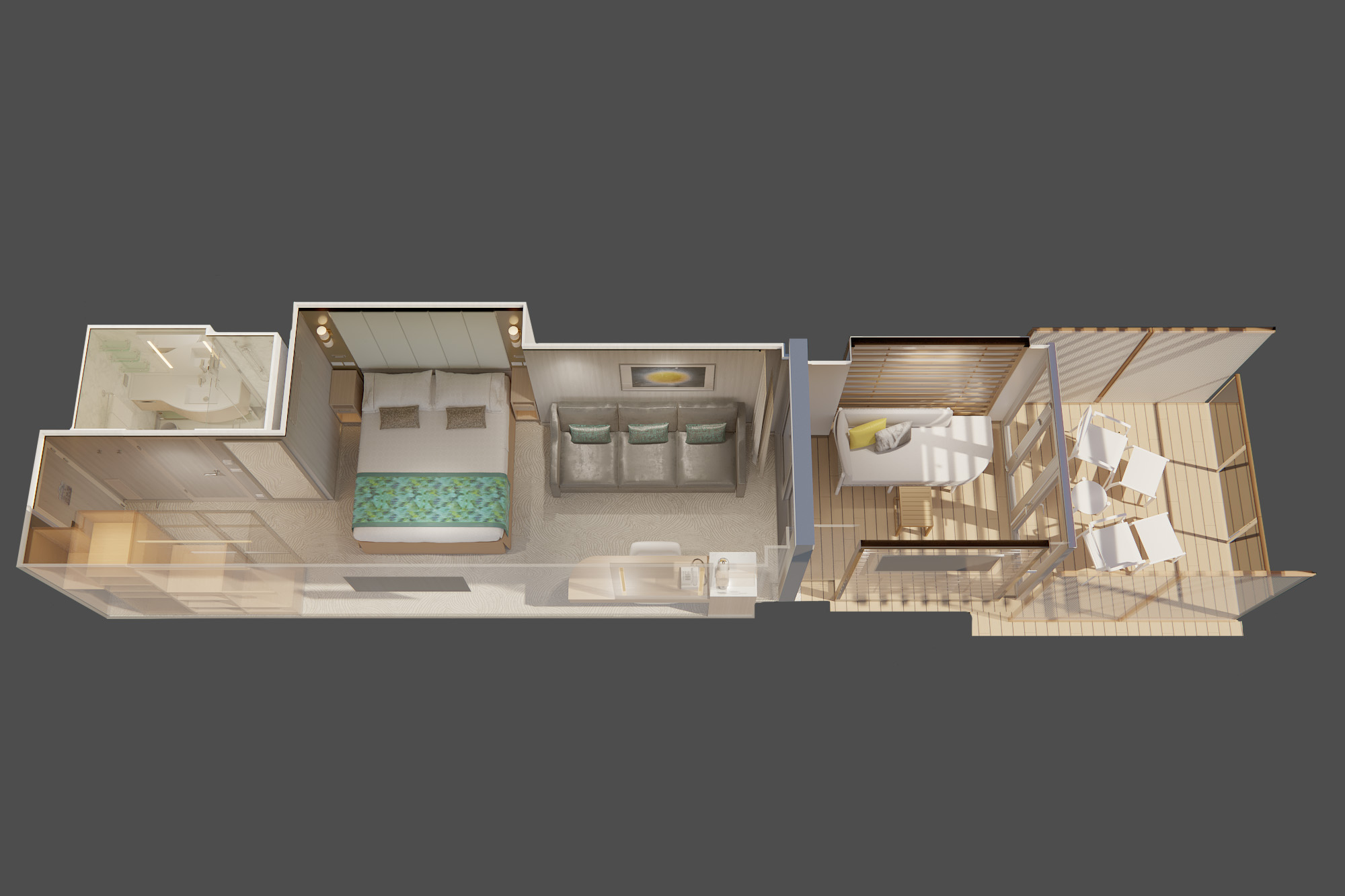 Mini-suite avec terrasse cabana