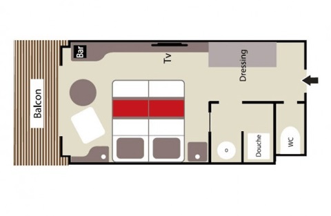 Cabine Prestige sur le pont 5