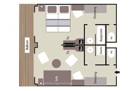 Cabine Prestige sur le pont 6