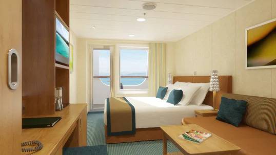 Cabine avec balcon de la corniche