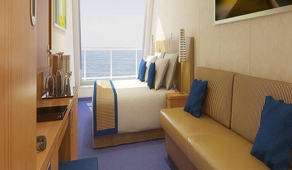 Cabine intérieure avec baie vitrée (vue réduite)