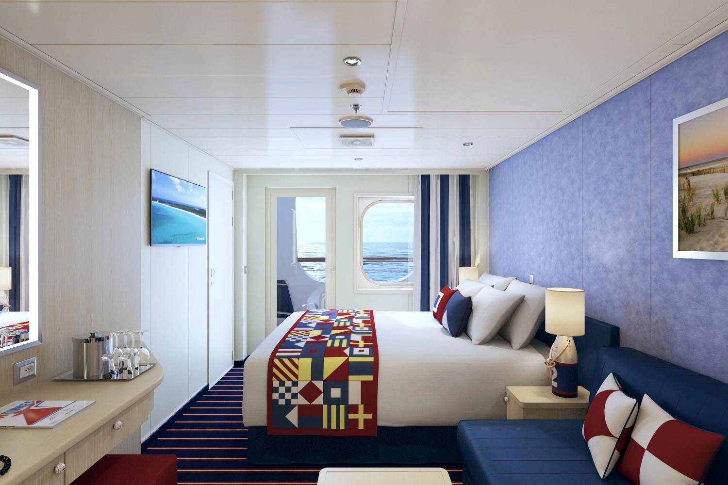 Cabine Family Harbor avec balcon de la corniche