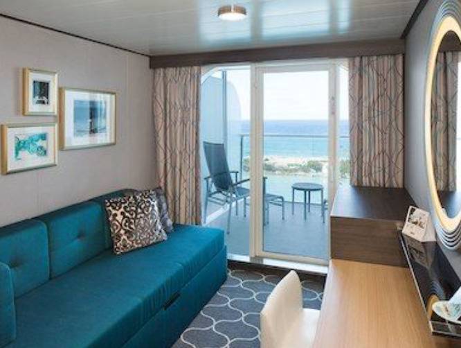 Cabine à grand balcon avec vue sur mer