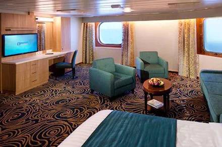 Cabine ultra spacieuse avec vue sur océan