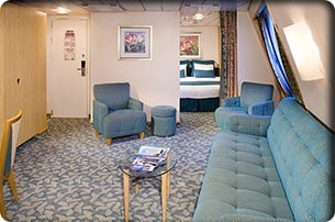Cabine ultra spacieuse avec vue sur océan