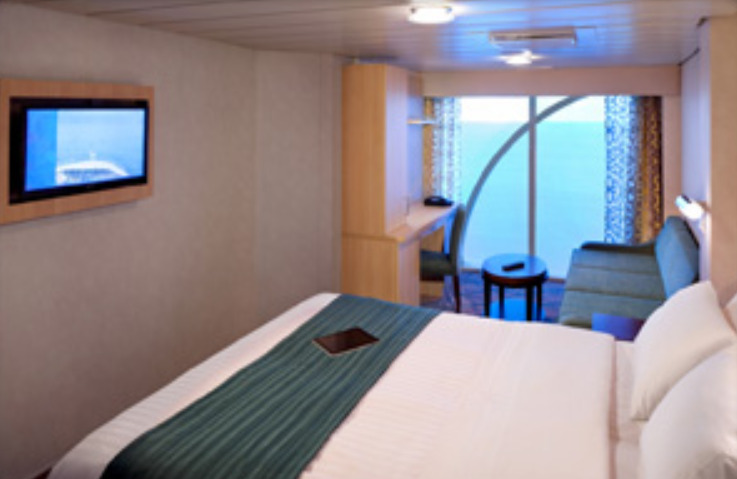 Cabine spacieuse avec vue sur océan