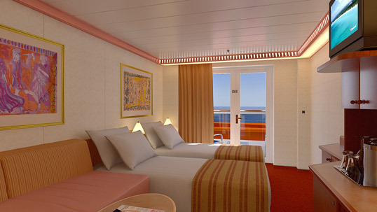 Cabine à balcon avec vues obstruées