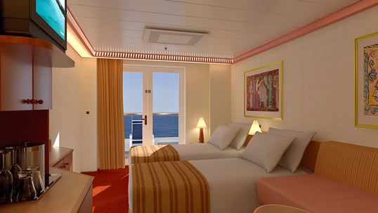 Cabine avec grand balcon