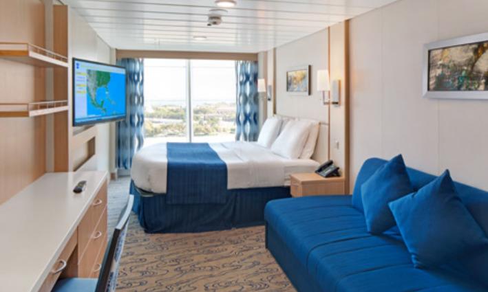 Cabine spacieuse avec vue panoramique sur mer