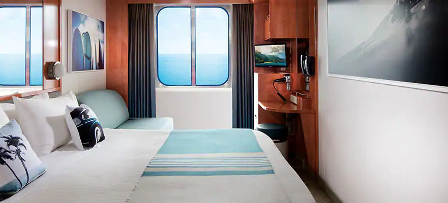 Cabine familiale avec vue sur océan
