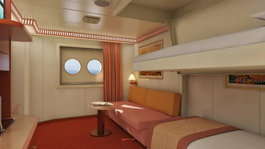 Cabine intérieure sur le pont supérieur/inférieur