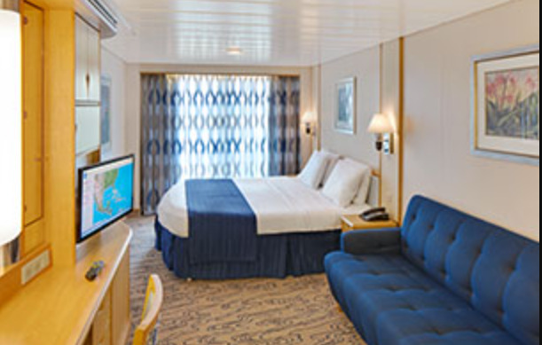 Cabine spacieuse avec vue sur océan