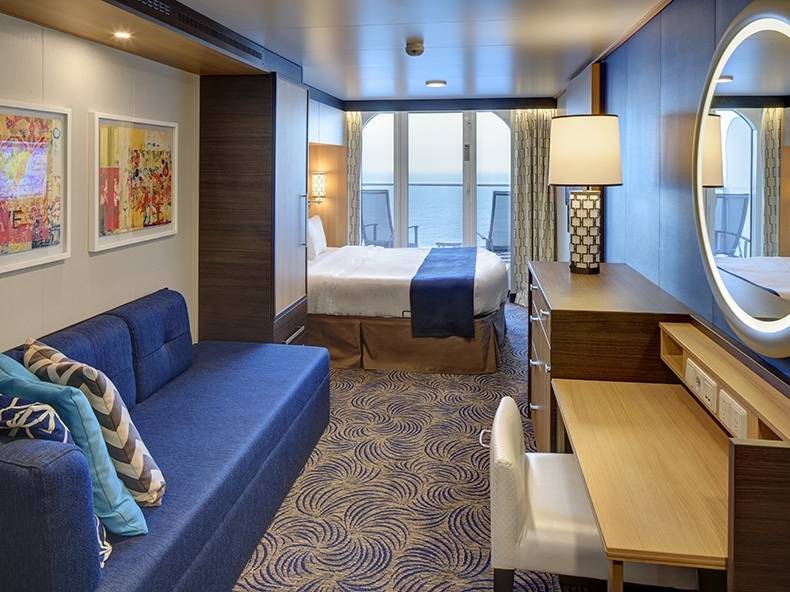 Cabine communicante avec balcon et vue sur mer