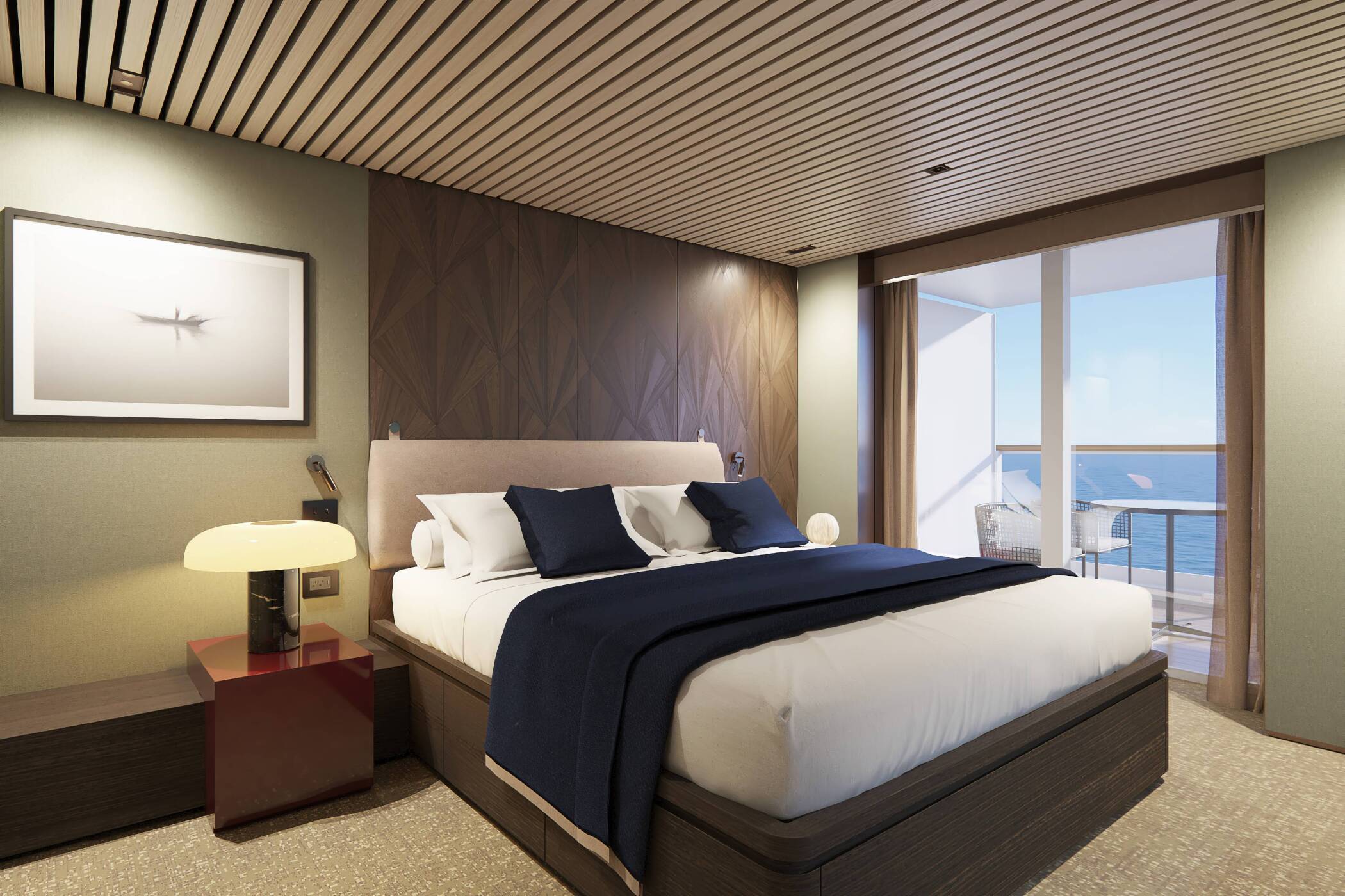 Suite du propriétaire Le Havre avec chambre principale et grand balcon