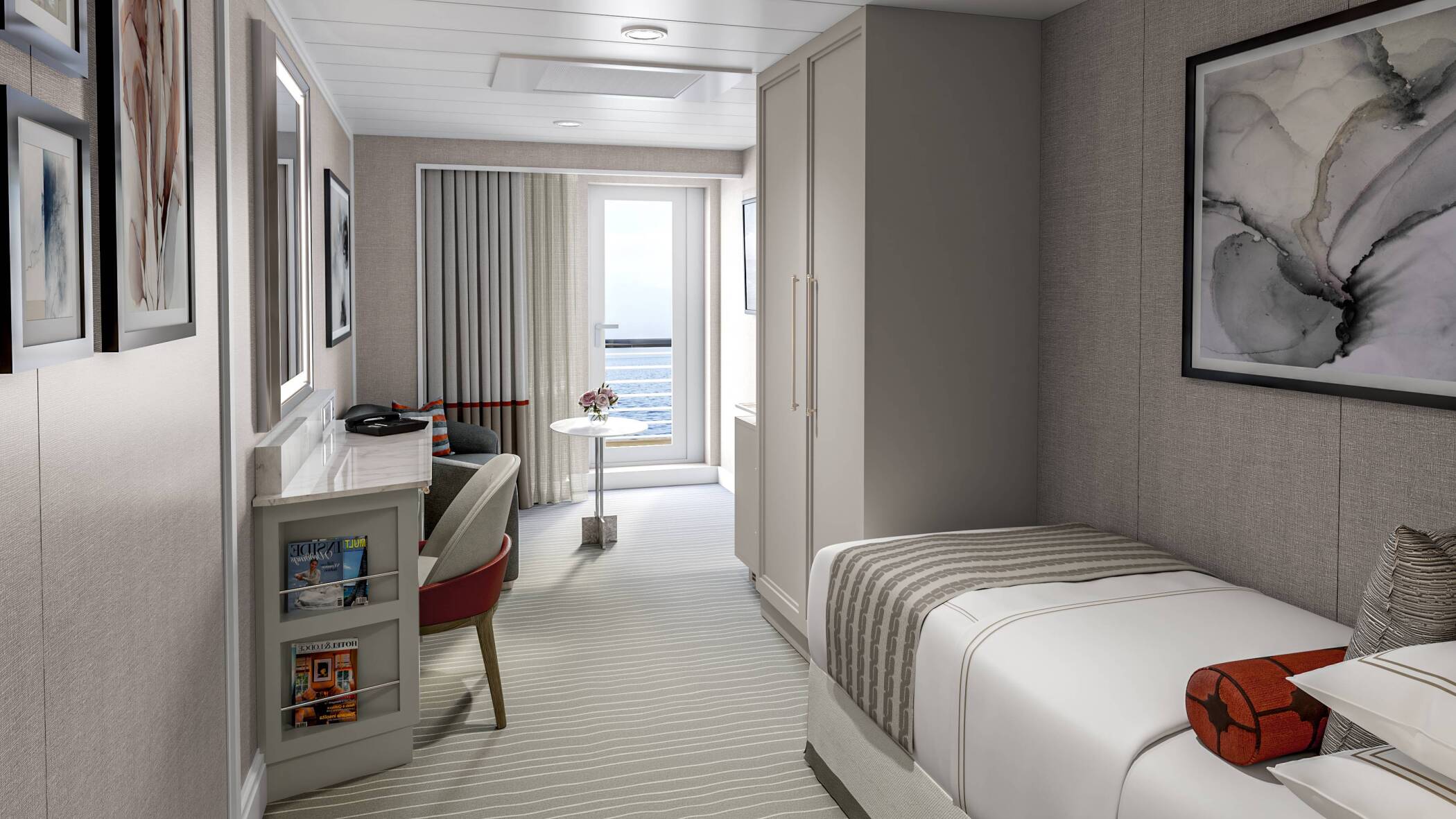 Cabine solitaire avec véranda de niveau Concierge