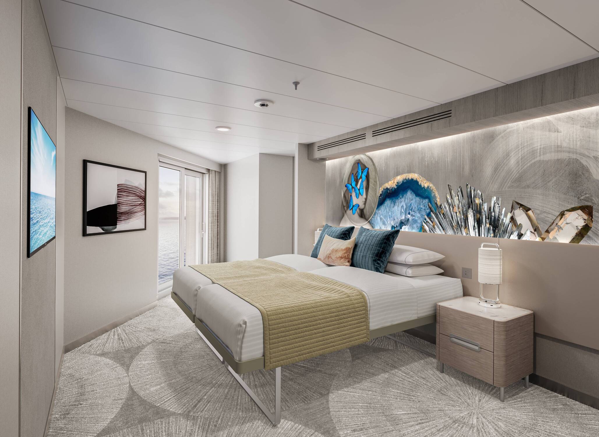 Suite familiale avec chambre principale et balcon