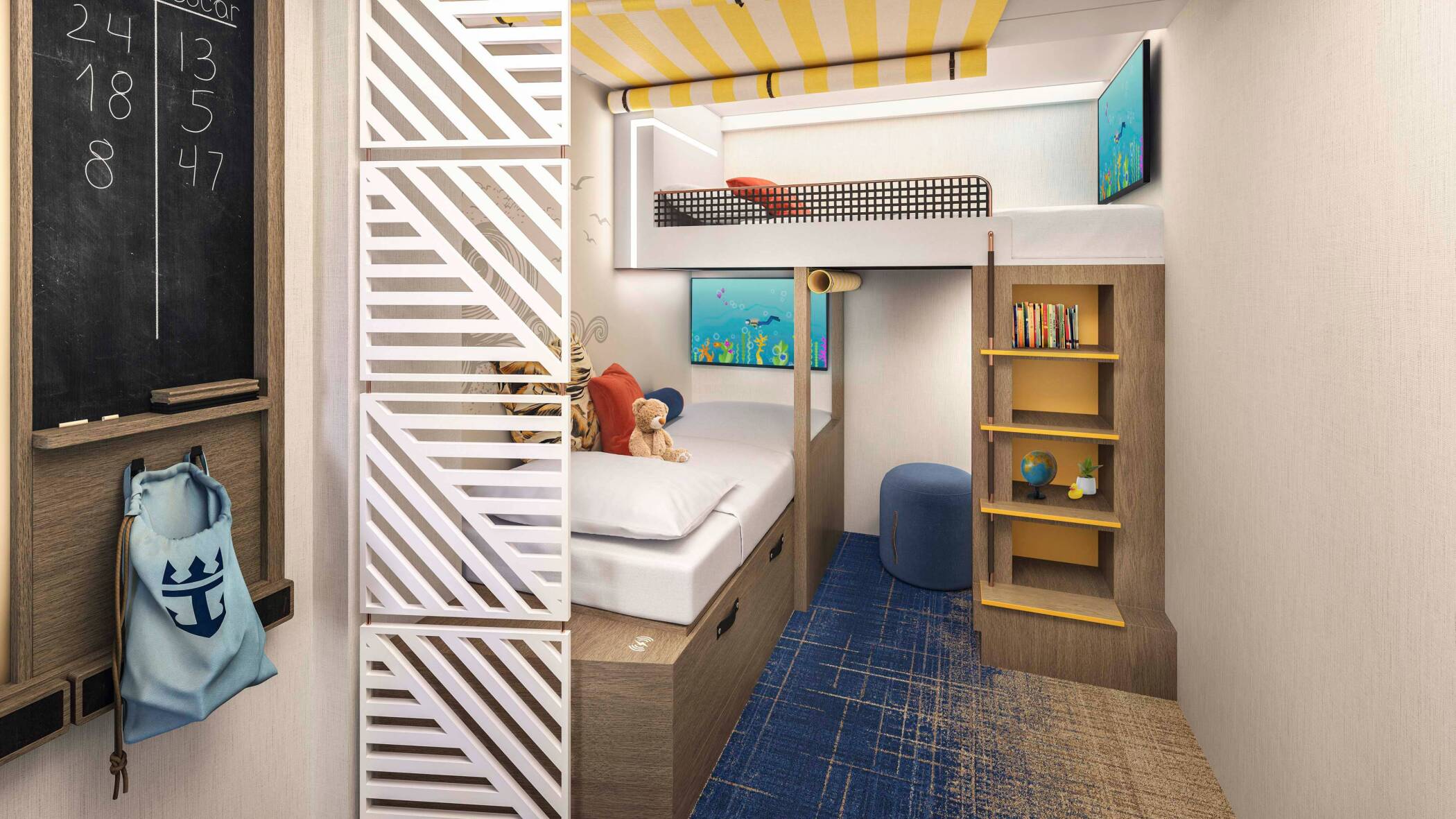 Cabine familiale Infinite avec balcon et vue sur océan