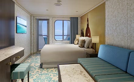 Cabine avec balcon de la corniche