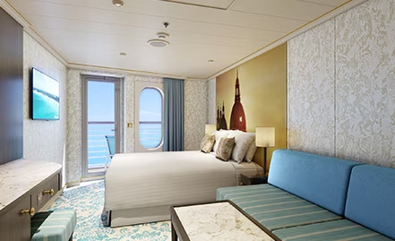 Cabine à grand balcon avec vue arrière