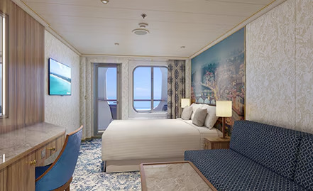 Cabine avec balcon de la corniche