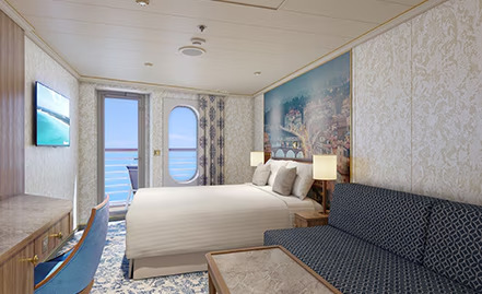 Cabine à grand balcon avec vue arrière