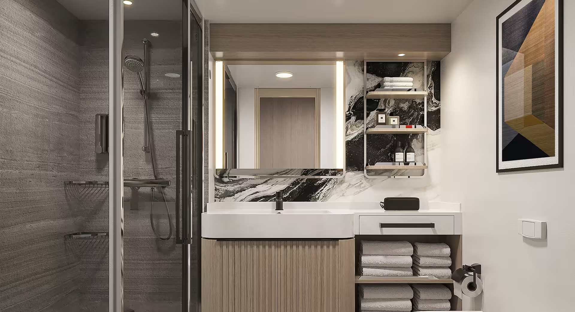Cabine individuelle avec vue sur océan