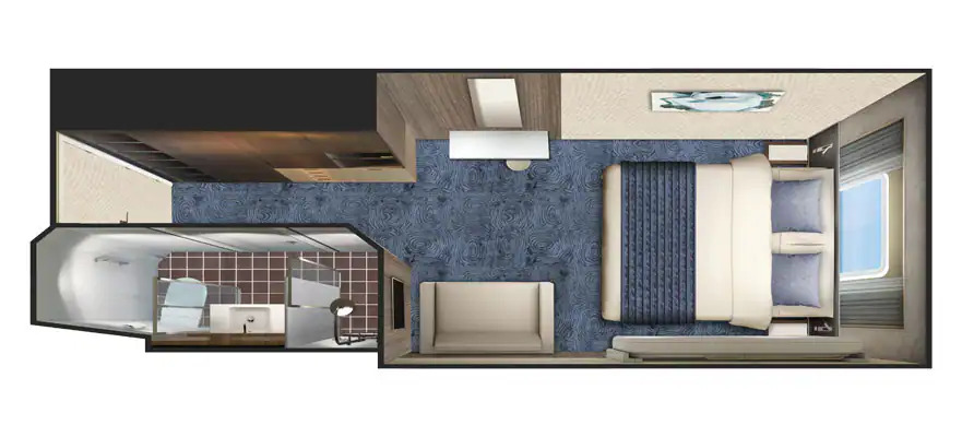 Cabine individuelle avec vue sur océan