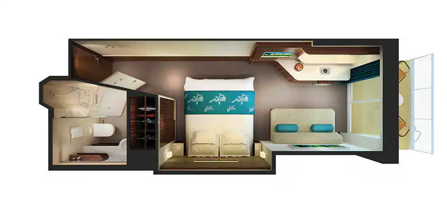 Cabine individuelle avec balcon