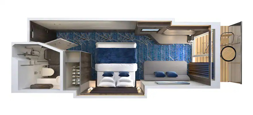 Cabine individuelle avec balcon