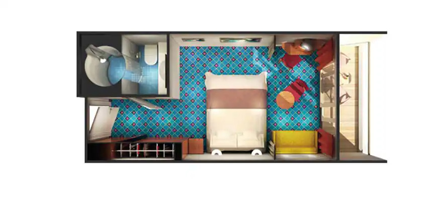 Cabine individuelle avec balcon