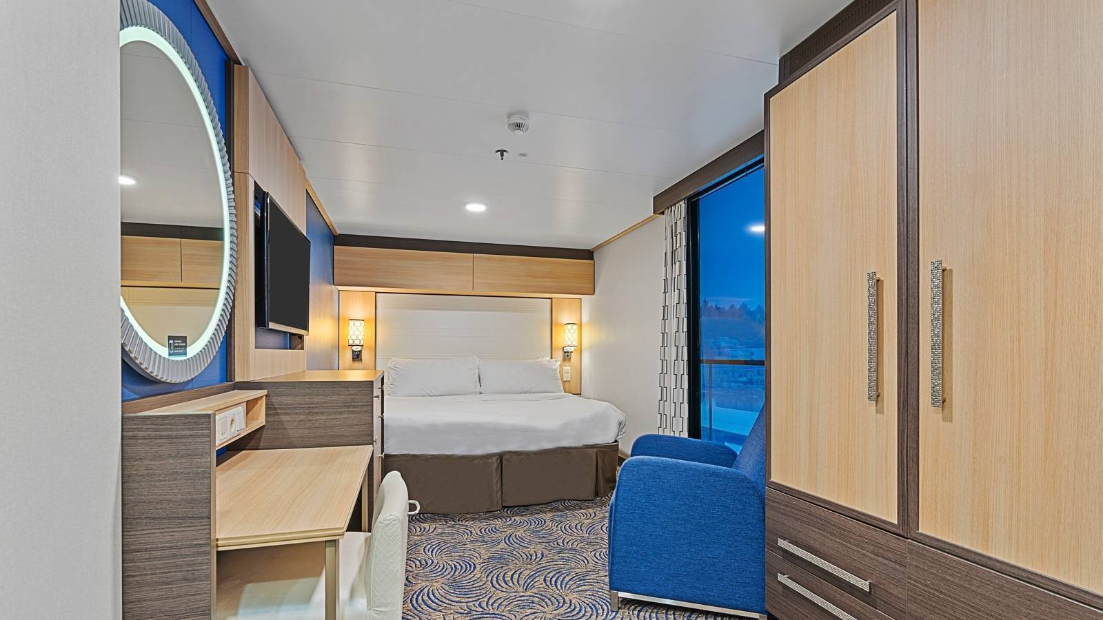 Cabine intérieure virtuelle avec balcon