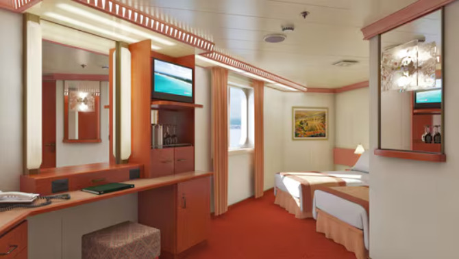 Cabine intérieure avec baie vitrée (vue réduite)