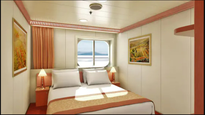 Cabine intérieure avec baie vitrée (vue réduite)