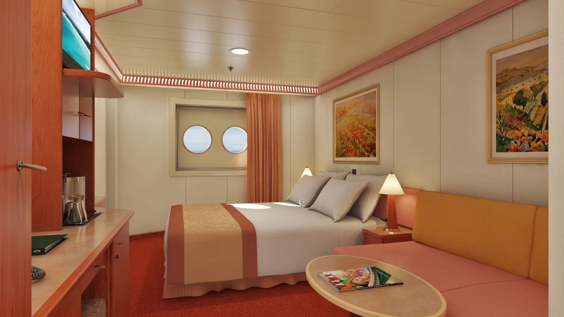 Cabine avec hublot