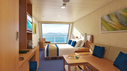 Cabine avec vue sur mer panoramique