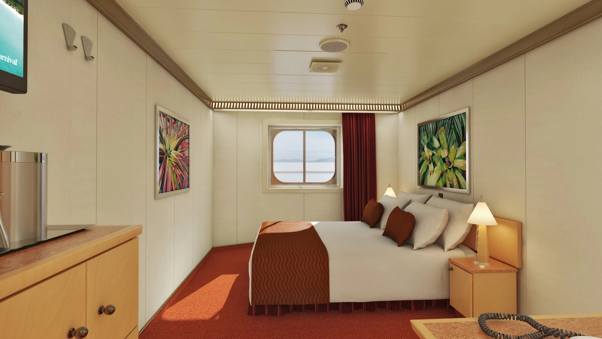 Cabine intérieure avec baie vitrée (vue réduite)