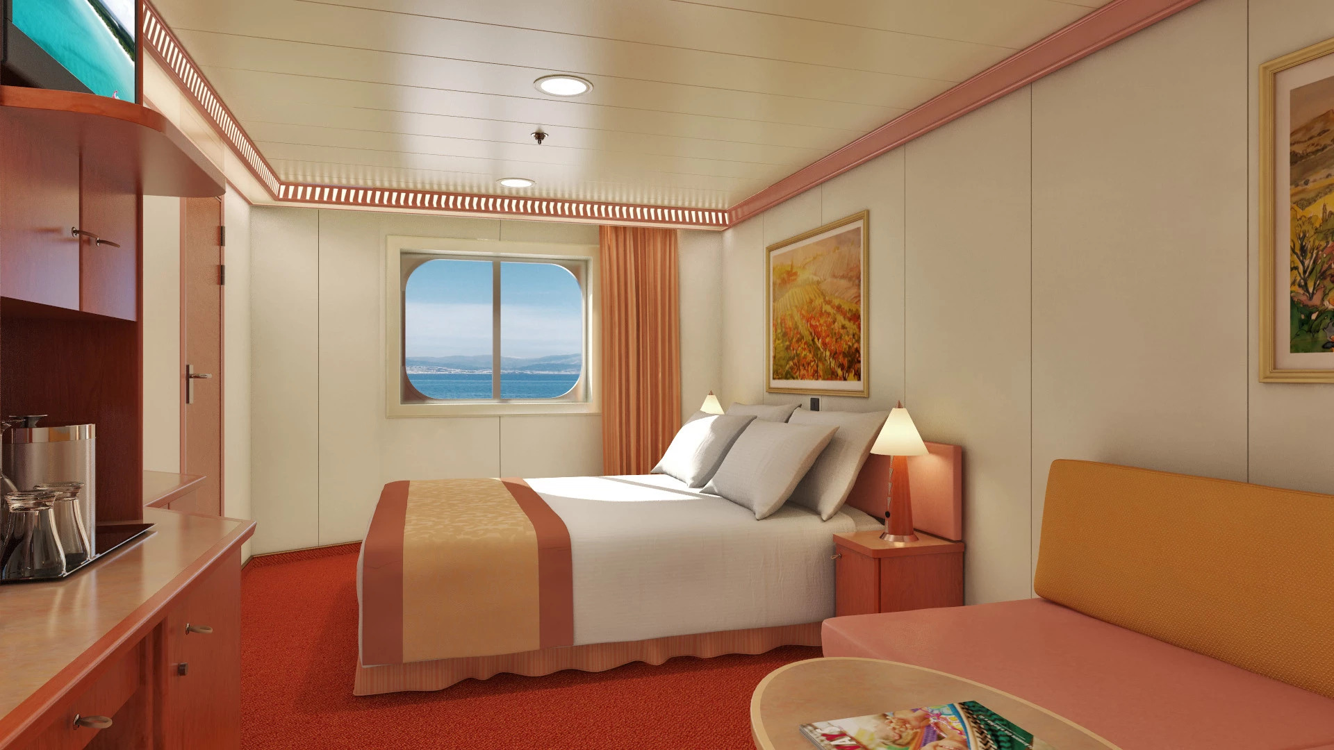 Cabine avec vue sur mer garantie