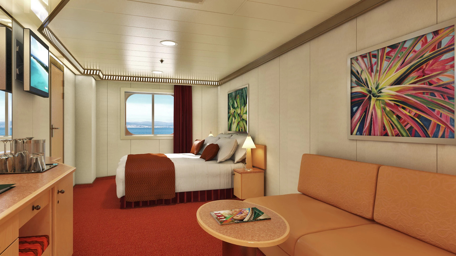 Cabine avec vue sur mer garantie