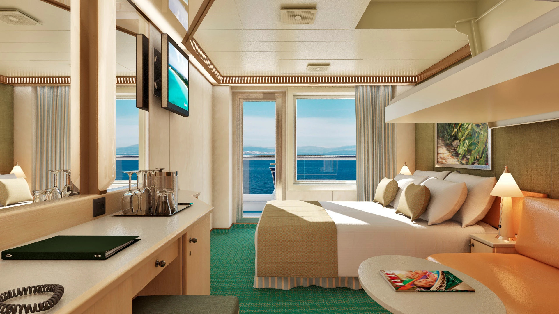 Cabine avec spa et balcon