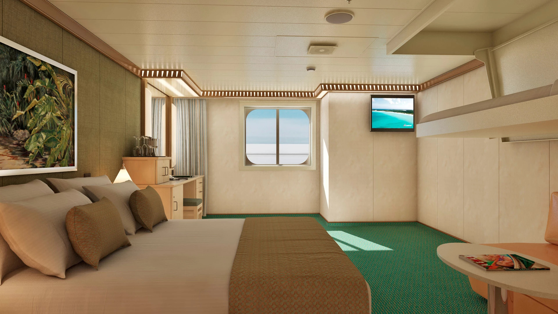 Cabine avec spa et vue sur océan