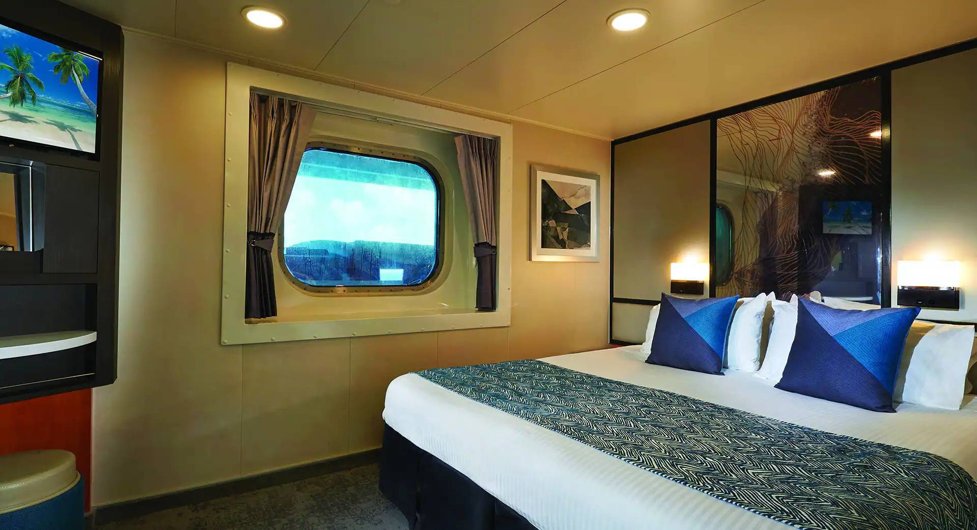 Cabine avec vue obstruée sur mer